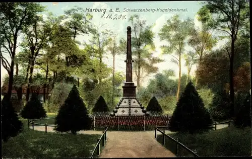 Ak Hamburg Harburg, Schwarzenberg Kugeldenkmal