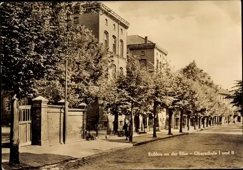 Ak Roßlau an der Elbe Sachsen Anhalt, Oberschule I und II