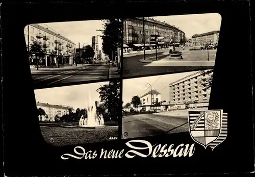 Ak Dessau in Sachsen Anhalt, Wilhelm Pieck Straße, Stadtpark, Str. d. Deutsch Sowjetischen Freundsch