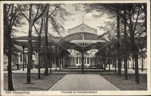 Ak Bad Lippspringe in Westfalen, Trinkhalle, Arminius Kurpark