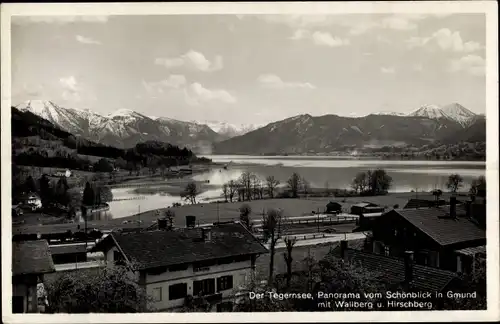 Ak Tegernsee in Oberbayern, Panorama, Schönblick, Wallberg, Hirschberg