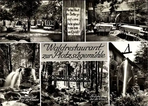 Ak Loffenau im Schwarzwald, Waldrestaurant zur Plotzsägemühle