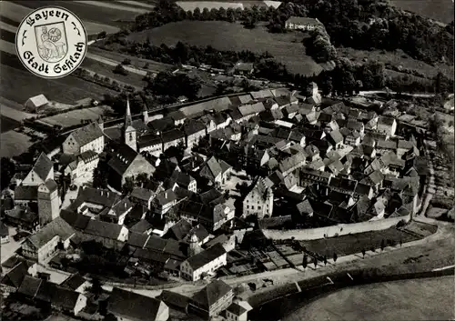 Ak Seßlach in Oberfranken, Fliegeraufnahme, Gesamtansicht