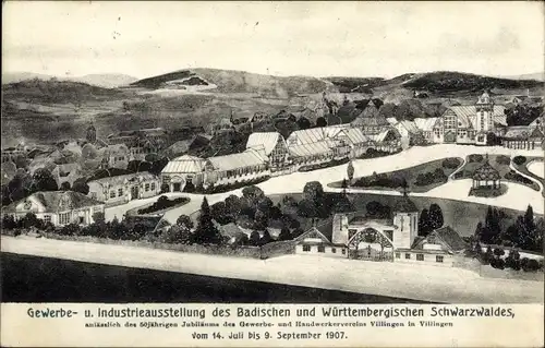 Ak Villingen Schwenningen im Schwarzwald, Gewerbe und Industrieausstellung 1907, Handwerkerverein