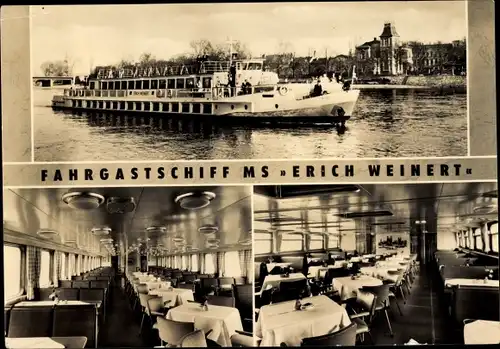 Ak Magdeburg in Sachsen Anhalt, Fahrgastschiff MS Erich Weinert, Weiße Flotte Magdeburg