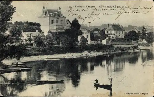 Ak Murs Erigné Maine et Loire, Flusspartie
