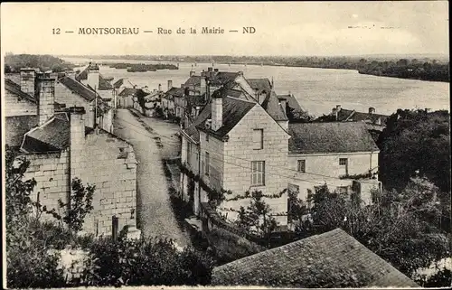 Ak Montsoreau Maine et Loire, Rue de la Mairie