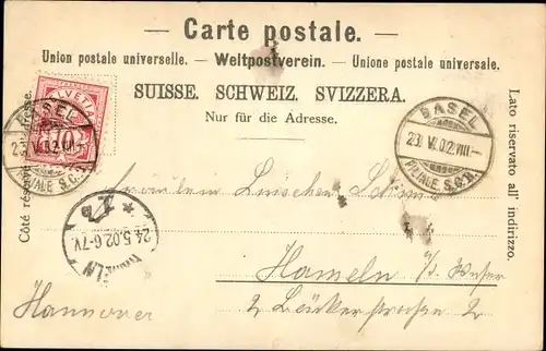 Ak Bâle Basel Stadt Schweiz, Pfalz, Münster