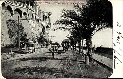 Ak Genova Genua Ligurien, Circonvallazione a Mare