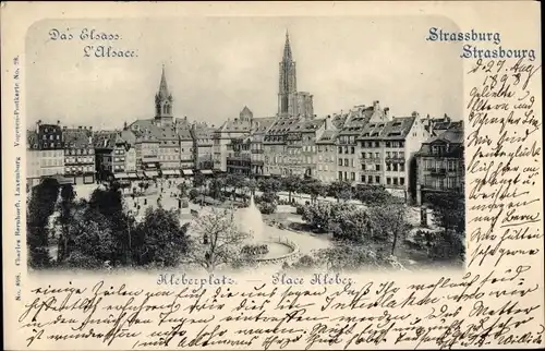 Ak Strasbourg Straßburg Elsass Bas Rhin, Kleberplatz, Place Kleber