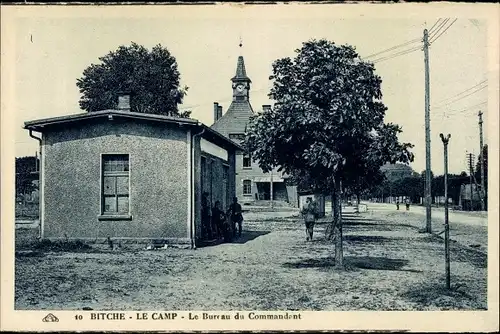 Ak Bitche Bitsch Lothringen Moselle, Le Camp, Le Bureau du Commandant