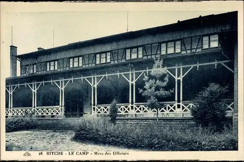 Ak Bitche Bitsch Lothringen Moselle, Le Camp, Mess des Officiers