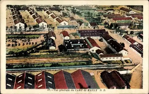 Ak Mailly le Camp Aube, Vue generale du Camp de Mailly
