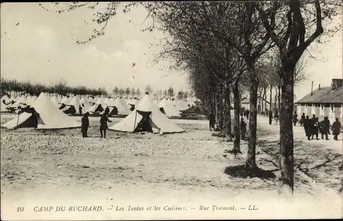 Ak Camp du Ruchard Indre et Loire, Les Tentes et les Cuisines, Rue Tramont