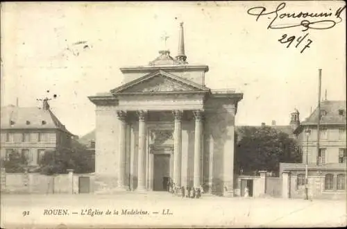 Ak Rouen Seine Maritime, L'Eglise de la Madeleine