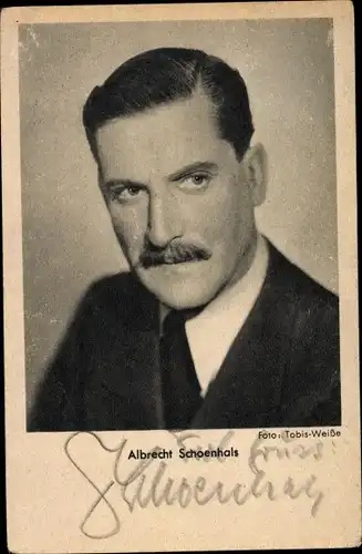 Ak Schauspieler Albrecht Schoenhals, Portrait