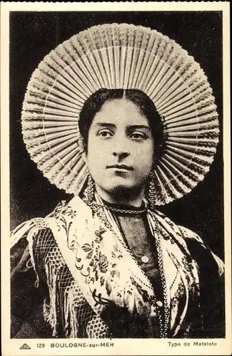 Ak Boulogne sur Mer Pas de Calais, Type de Matelote