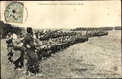 Ak L'Infanterie au Combat, feu a volonte sur 4 Rangs