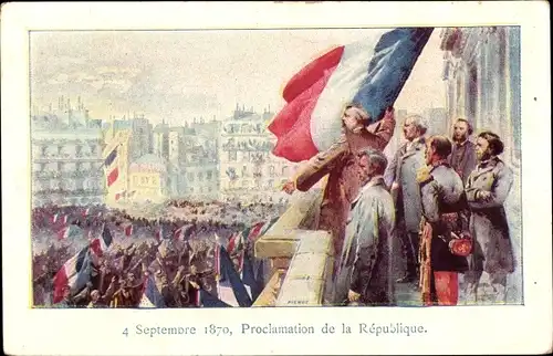 Künstler Ak Paris, Proclamation de la République française du 4 septembre 1870