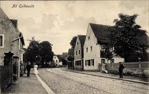 Ak Dresden Alt Tolkewitz, Straßenpartie