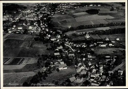 Ak Beierfeld im Erzgebirge Sachsen, Fliegeraufnahme