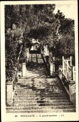 Ak Houlgate Calvados, Le grand escalier