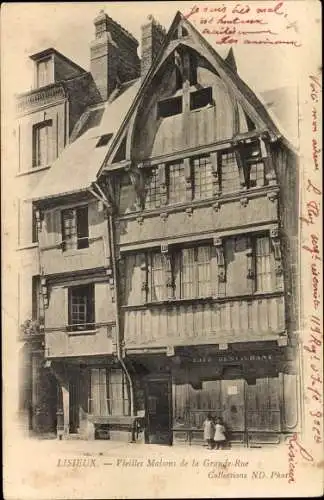 Ak Lisieux Calvados, Vieilles Maisons de la Grande Rue