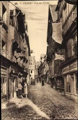 Ak Lisieux Calvados, Rue aux Fevres