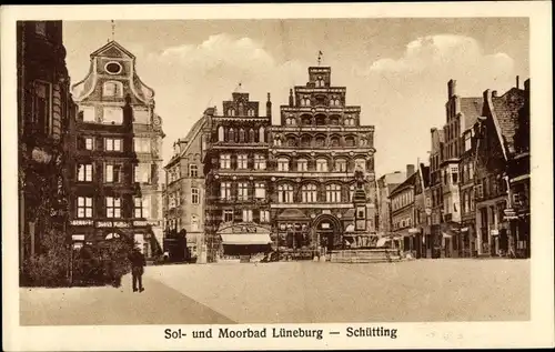 Ak Lüneburg in Niedersachsen, Marktplatz, Rathaus, Schütting