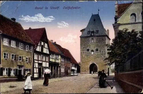 Ak Soest Westfalen, Osthofentor, Mädchen