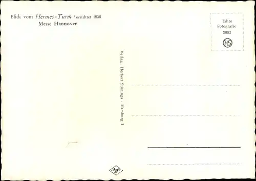 Ak Hannover in Niedersachsen, Messe 1959, Hermesturm