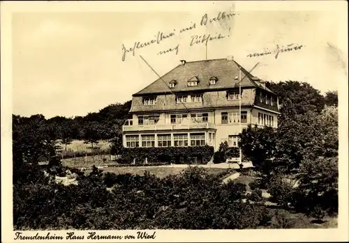 Ak Rengsdorf im Westerwald, Haus Hermann von Wied, Gartenanlage