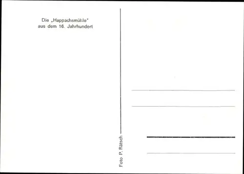 Ak Rödental in Oberfranken, Happachsmühle