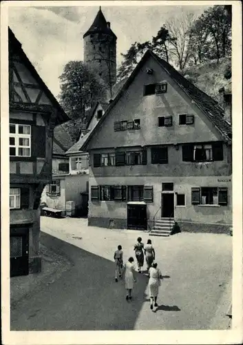 Ak Biberach an der Riß, Weißer Turm, Weberberg, Frauen