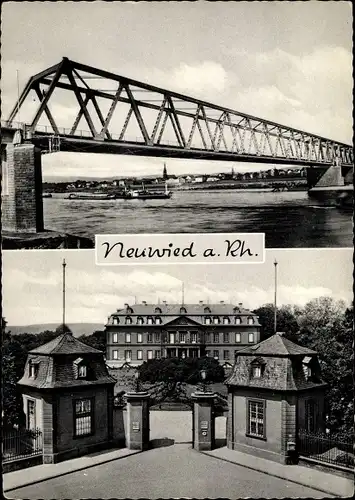 Ak Neuwied am Rhein, Brücke, Eingang, Schloss