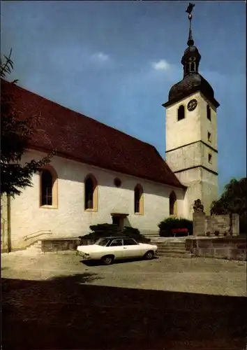 Ak Geiselwind in Unterfranken Bayern, Kath. Pfarrkirche St. Burkard