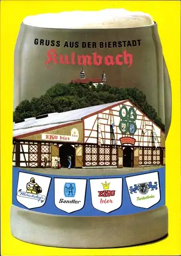 Ak Kulmbach in Oberfranken, Bierkrug, Gasthof, Wappen