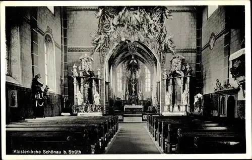 Ak Strüth im Taunus, Inneres der Klosterkirche Schönau