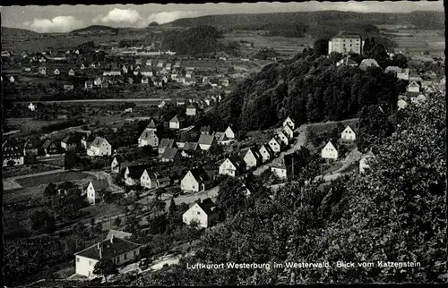 Ak Westerburg im Westerwald, Ort mit Umgebung vom Katzenstein aus gesehen