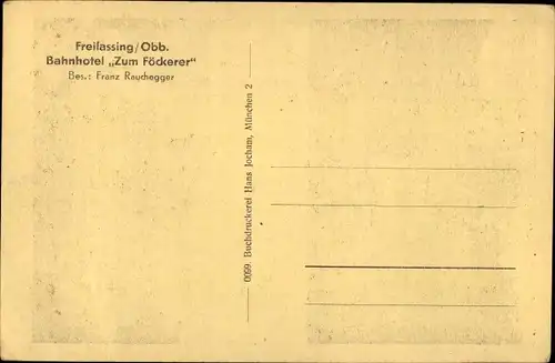 Ak Freilassing in Oberbayern, Bahnhotel Zum Föckerer, Teilansicht vom Ort, Kirche