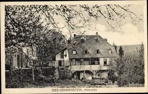 Ak Diez an der Lahn, Schloss Oranienstein, Mühlchen