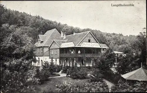 Ak Bürgel in Thüringen, Sommerfrische Langethalsmühle