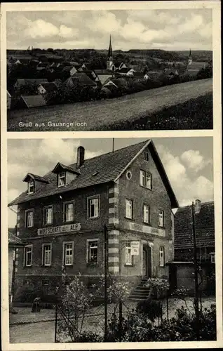 Ak Gauangelloch Leimen in Baden, Panorama, Wirtschaft zur Alp