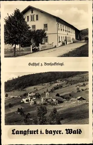 Ak Langfurth Schöfweg in Niederbayern, Gasthof zum Brotjacklriegl, Panorama