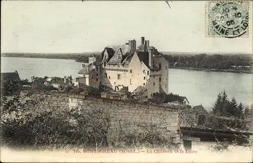 Ak Montsoreau Maine et Loire, Le Chateau, La Loire