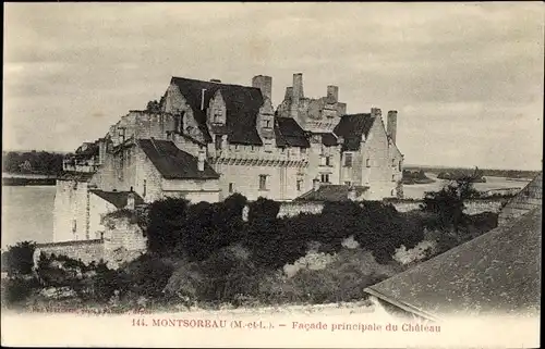 Ak Montsoreau Maine et Loire, Facade principale du Chateau