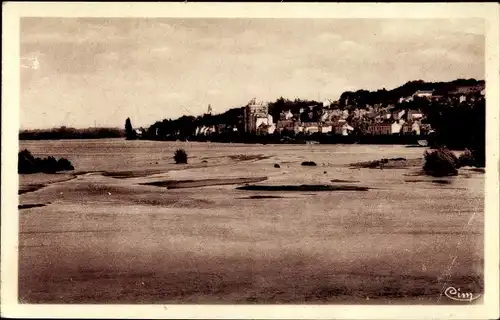 Ak Montsoreau Maine et Loire, Vue Generale du Pont