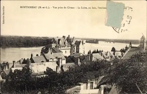Ak Montsoreau Maine et Loire, Le Chateau et la Loire
