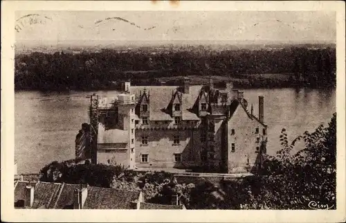 Ak Montsoreau Maine et Loire, Le Chateau, La Loire