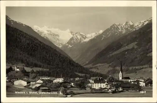 Ak Mieders in Tirol, Gletscherblick